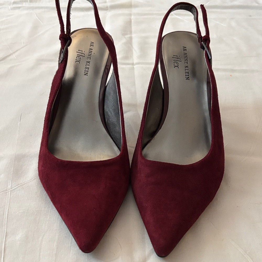 Anne Klein Women's Deep Red Slingback Heels